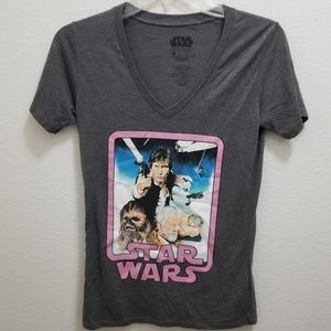 VINTAGE STAR WARS Gray and Pink Tee